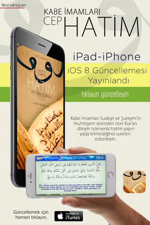 Cep Hatim iPhone ve iPad Güncellememiz YAYINLANDI!